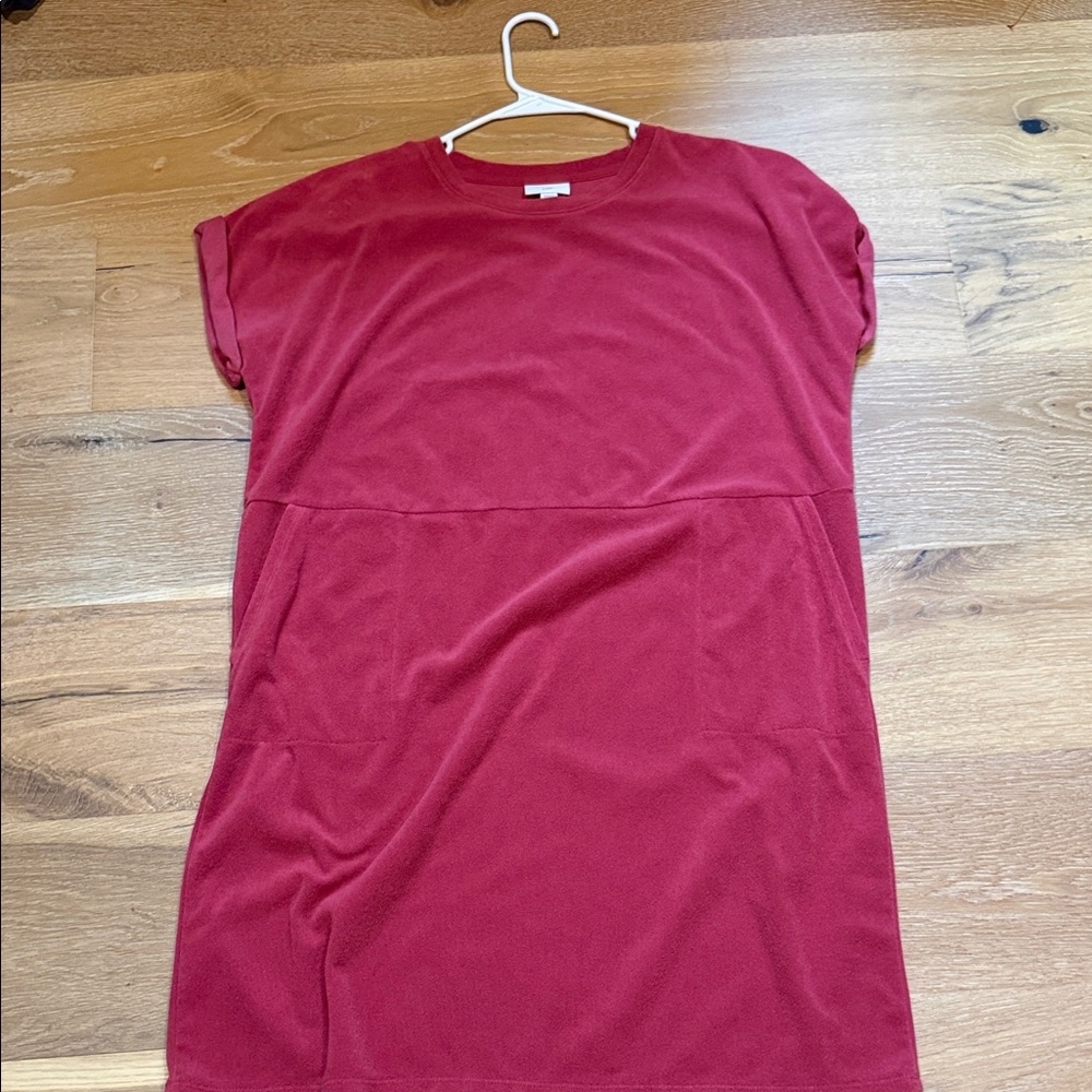 J Jill Red Short Sleeve Dress